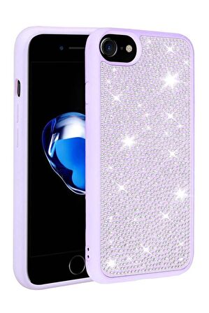 Apple iPhone 8 Kılıf Parlak Taşlı Tasarım 