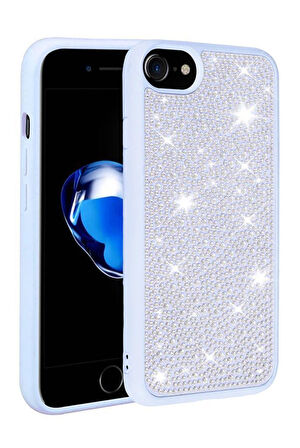 Apple iPhone 8 Kılıf Parlak Taşlı Tasarım 