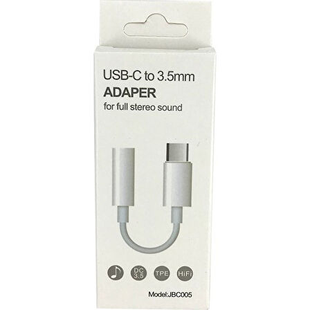 Hadron Type-C To 3.5mm Kulaklık Çevirici Dönüştürücü Adaptör Ses Aux Type-C Çevirme
