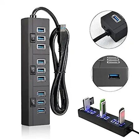 Hadron HDX7005 10 Port Usb Hub Usb 2.0 Çoğaltıcı 