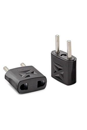 HADRON Hdx1254 Standart Fiş Adaptörü 4Mm Siyah Amerikan-Türk Çevirici
