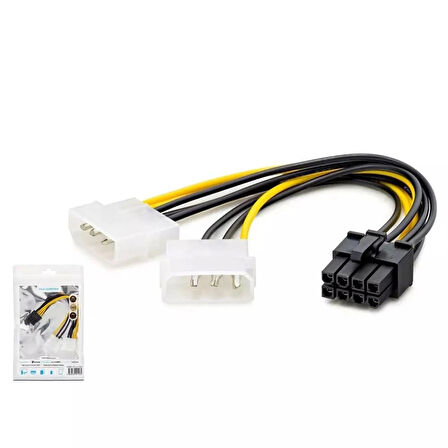 Hadron Hdx5504 Ekran Kartı Sata Power Kablo Poşetli 8Pin Siyah