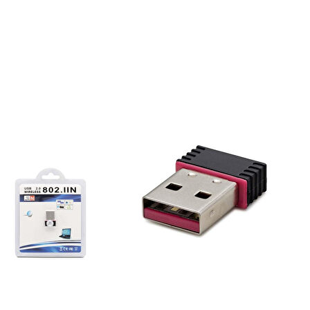 Pix-Link LV-UW01B Wi-Fi 150Mbps Mini USB Kablosuz Adaptör - Siyah