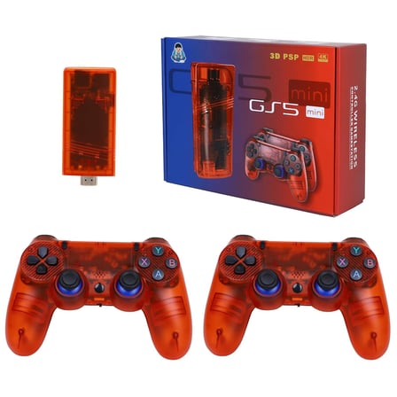 HADRON GS5 MINI Retro Oyun Konsolu Stick HDMI Çift GamePad 64 GB  Kırmızı