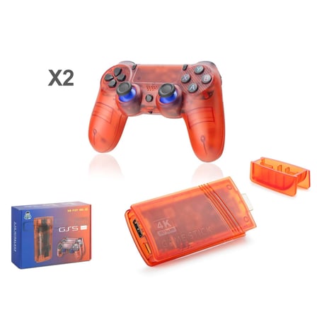 HADRON GS5 MINI Retro Oyun Konsolu Stick HDMI Çift GamePad 64 GB  Kırmızı