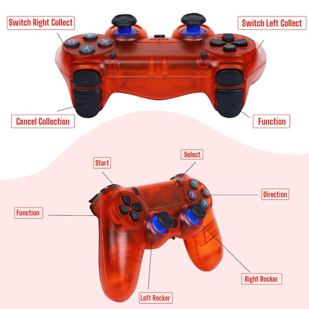 HADRON GS5 MINI Retro Oyun Konsolu Stick HDMI Çift GamePad 64 GB  Kırmızı