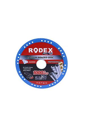 Rodex Vakum Kaynaklı Elmas Testere Uzun Ömürlü Çok Amaçlı Kesme Diski 125 mm RRM125S