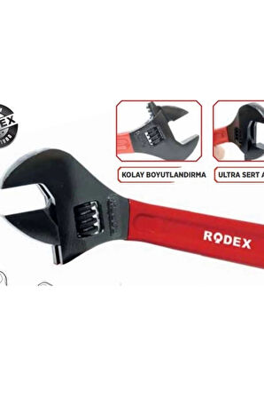 Rodex ANK01T Profesyonel Kurbağacık Anahtar 10'' 30MM - 250MM