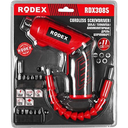 Rodex Akülü Vidalama Şarjlı Tornavida (12 Parça)