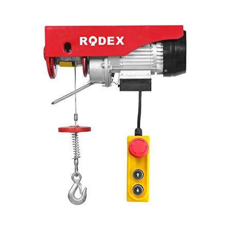 Rodex Elektrikli Vinç 1800W 1200kg 20 Metre Halat