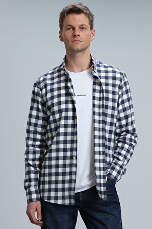 Varden Erkek Basic Gömlek Comfort Slim Fit Lacivert