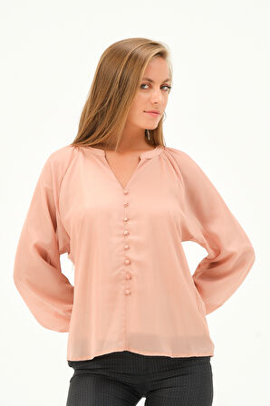 Parıltılı Şifon Bluz