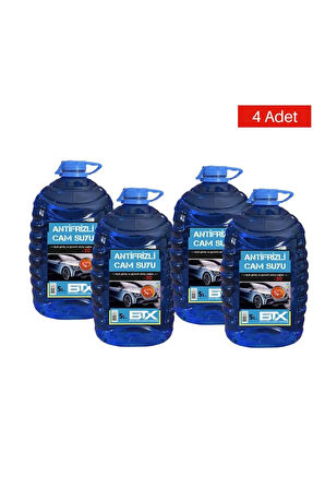 4'lü Antifrizli Parfümlü Oto Cam Suyu 5 lt -30 Derece