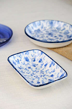 Tabak Evi Blue Heaven Kayık Tabak Tekli 14x10x2cm