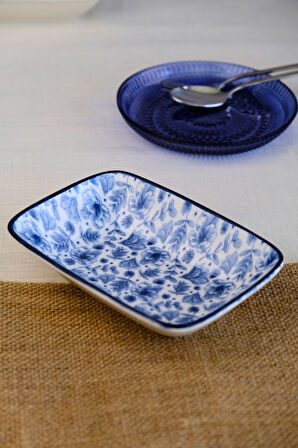 Tabak Evi Blue Heaven Kayık Tabak Tekli 17x12x3cm