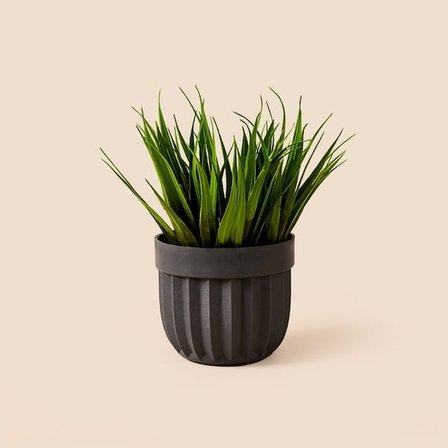 Eva Dekor Dekoratif Saksılı Yapay Çimen - Yeşil - 8 cm