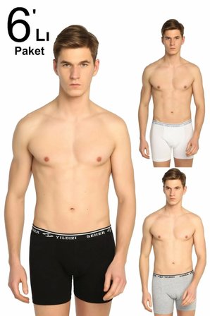 Erkek Karışık Renk 6'lı Paket Likralı Boxer Elf568s0060ccm6 0060