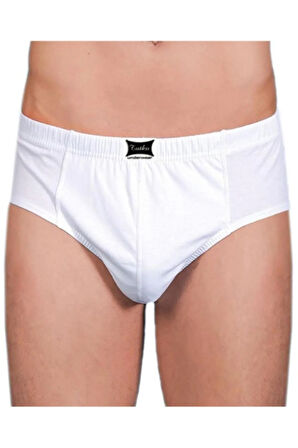 Erkek Penye Slip Külot - 4'lü Paket - Beyaz