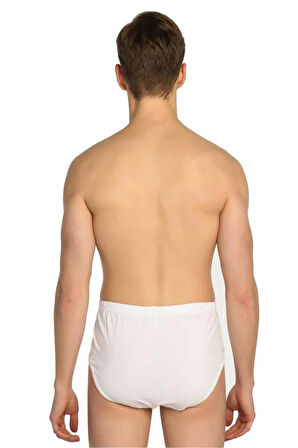 Erkek Penye Slip Külot - 4'lü Paket - Beyaz