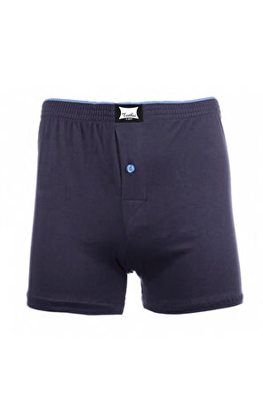 Erkek Lacivert Penye Boxer 6'lı Paket 0117