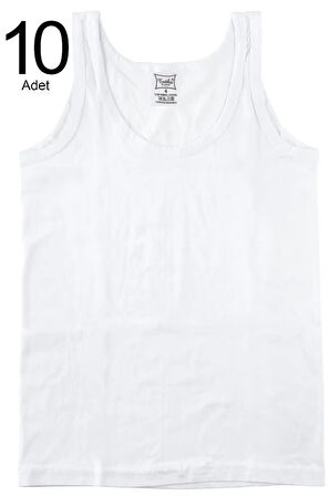 Erkek Çocuk Beyaz 10'lu Paket  Atlet ELF568TUT0124CCM10