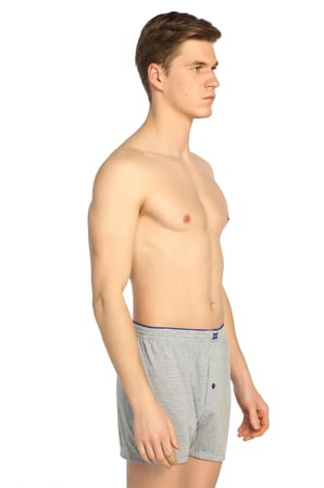 Erkek Füme 4'lü Paket Penye Düğmeli Boxer ELF568T0117CCM4