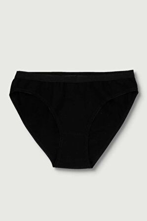Kadın Siyah 3'lü Paket  Bikini Külot ELF568T0635CCM3