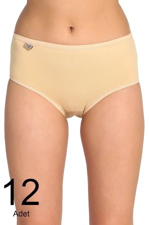 Kadın Gri 12'Li Paket Likralı Bato Külot ELF568T0924CCM12