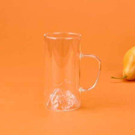 Chef Star Borosilikat Dağlı Kulplu Bardak - Şeffaf - 300 ml