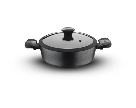 Diamond 26 Cm Yanmaz Yapışmaz Elmas Basık Tencere