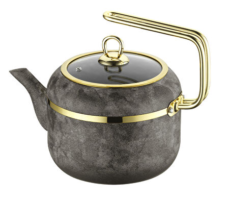 Royal Stone 2,5 Lt Yanmaz Yapışmaz Granit Çaydanlık Kumtaşı & Altın