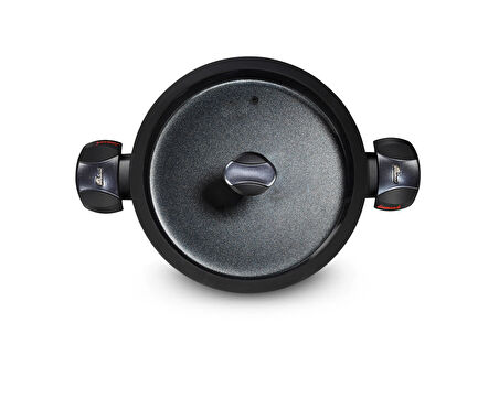 Diamond 30 Cm Yanmaz Yapışmaz Elmas Basık Tencere