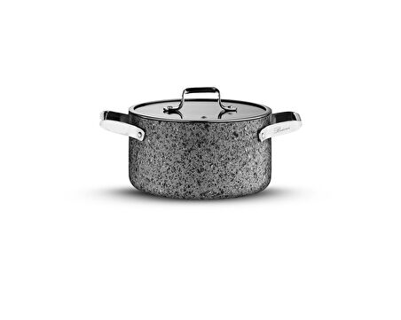 Brioni Stone-Age 22 cm Çizilmez Yanmaz Yapışmaz İndüksiyonlu Derin Tencere