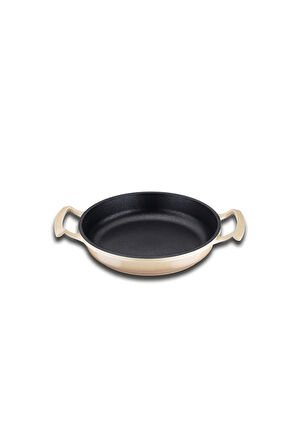 Try Cook 7 Parça Bej Yanmaz Yapışmaz Diamond Kaplama Sahanlık Tava Seti