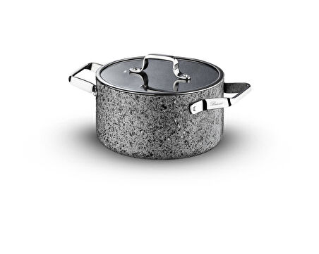 Stone-Age 24 cm  Çizilmez Yanmaz Yapışmaz Indüksiyonlu Derin Tencere