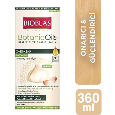 Bioblas Botanic Oils Sarımsak Şampuanı 360 ml 2 ADET