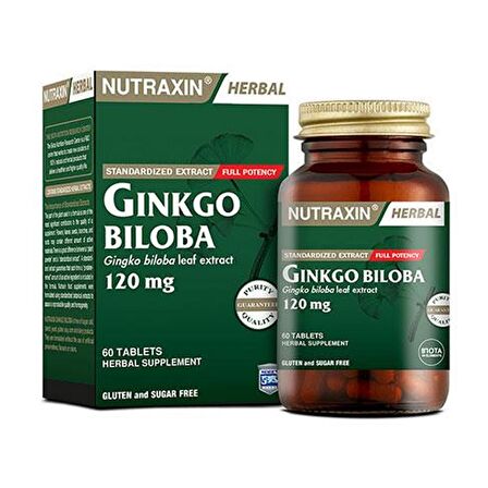 Nutraxin Ginkgo Biloba 120 Mg 60 Tablet