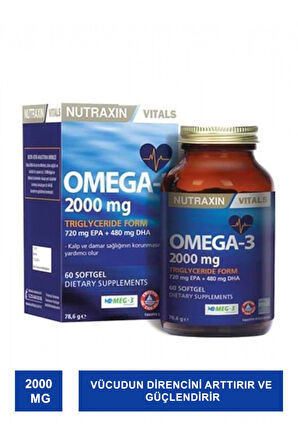 Nutraxin Omega 3 2000 Mg 60 Tablet