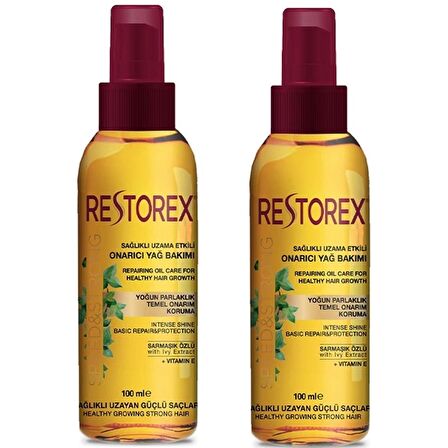 Restorex Sağlıklı Uzama Etkili Onarıcı Saç Bakım Yağı 100 ml 2 ADET