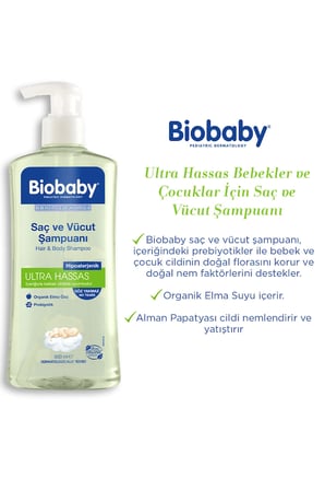 Ultra Hassas Saç ve Vücut Bebek Şampuanı 500 ml - 3 Al 2 Öde - Organik Elma Suyu ve Prebiyotik
