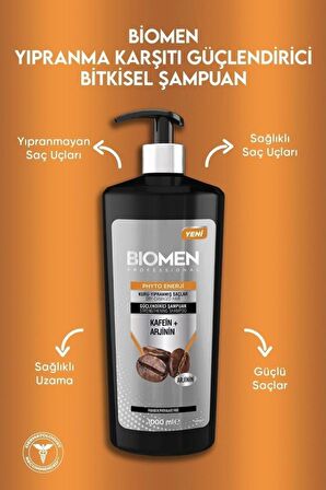 Biomen Professional Kafein&arjinin Kuru Ve Yıpranmış Saçlar Için Şampuan 1000 Ml X 2 ADET