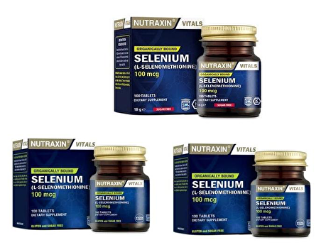 NUTRAXİN SELENİUM 100 MCG 100 TABLET x 3 ADET