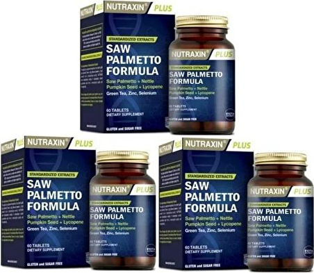 NUTRAXİN PLUS SAW PALMETTO FORMULA 60 TABLET x 3 ADET