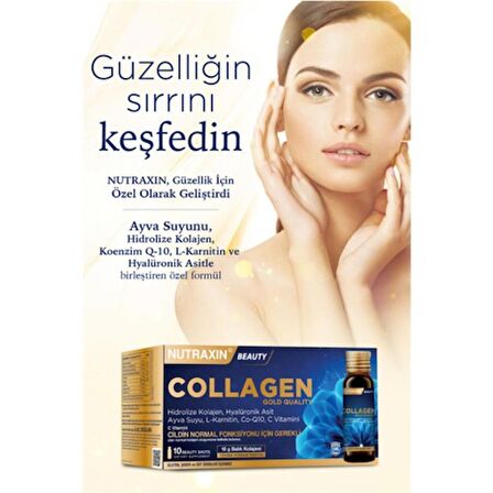 Nutraxin Beauty Gold Collagen 50 ml 10 Shot 2'li Paket