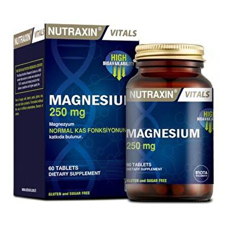 Nutraxin Magnesıum 250 Mg 60 Tablet