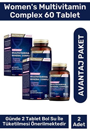 Nutraxin Women's Multivitamin Complex 60 Tablet 2'li Paket
