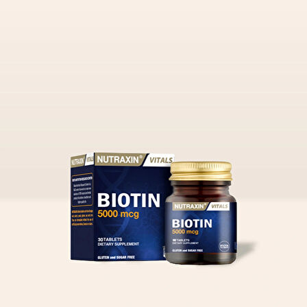 Nutraxin Biotin 5000 mcg Takviye Edici Gıda 30 Tablet