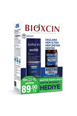 Biotin 5000mg Takviye Edici Gıda 60 Tablet+Biotin Şampuan 300ml