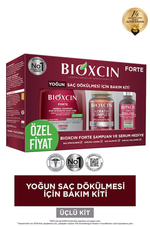 Forte Yoğun Bakım Kiti (TABLET-ŞAMPUAN-SERUM) Yoğun Saç Dökülmesi Seti 3 KUTU