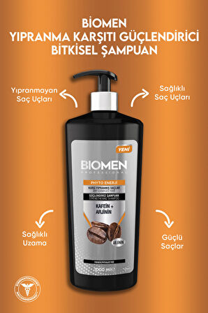 Biomen Professional Kafein&Arjinin Kuru Ve Yıpranmış Saçlar için Şampuan 1000 ml